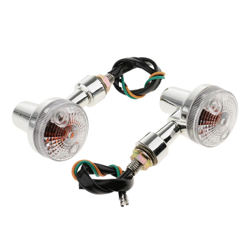 12V Universal Motorcycle Turn Signal Light Round Indicator Lamp Type 4