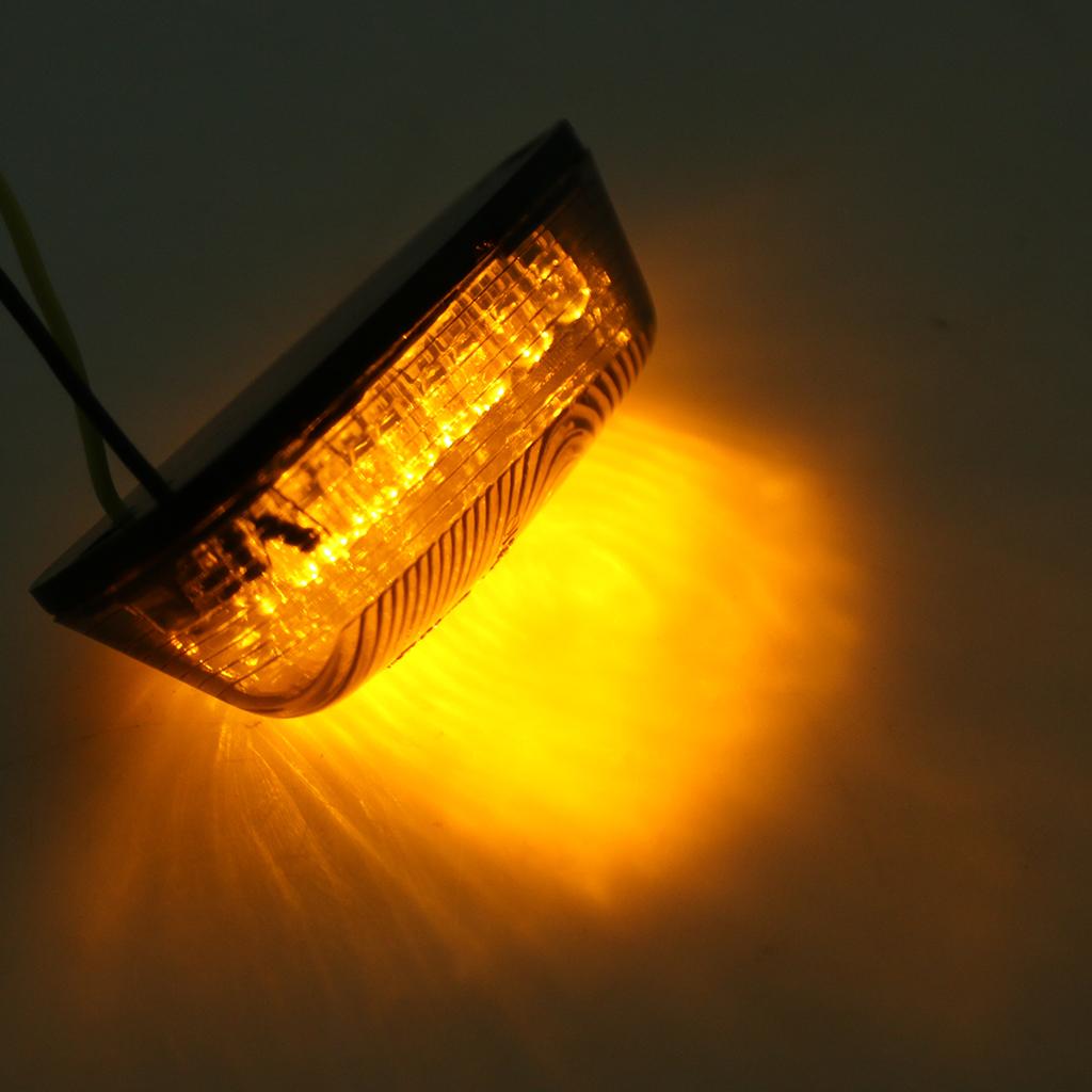 Flush Mount Motorcycle LED Turn Signals Blinker Lights Universal Bike Smoke