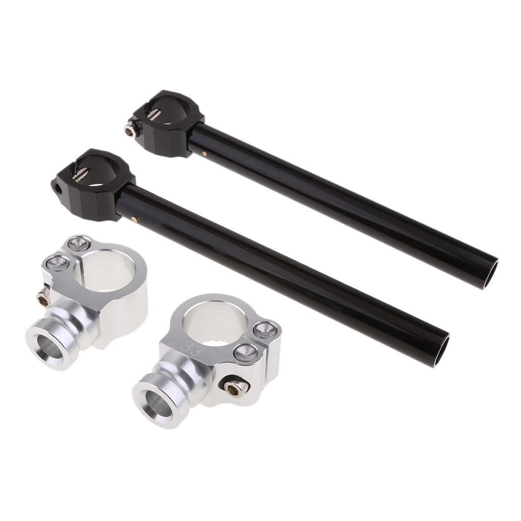 Motorcycle Fork Clamp Tubes CNC Clip-On Ons 7/8" Handlebars Handle Bar 33mm