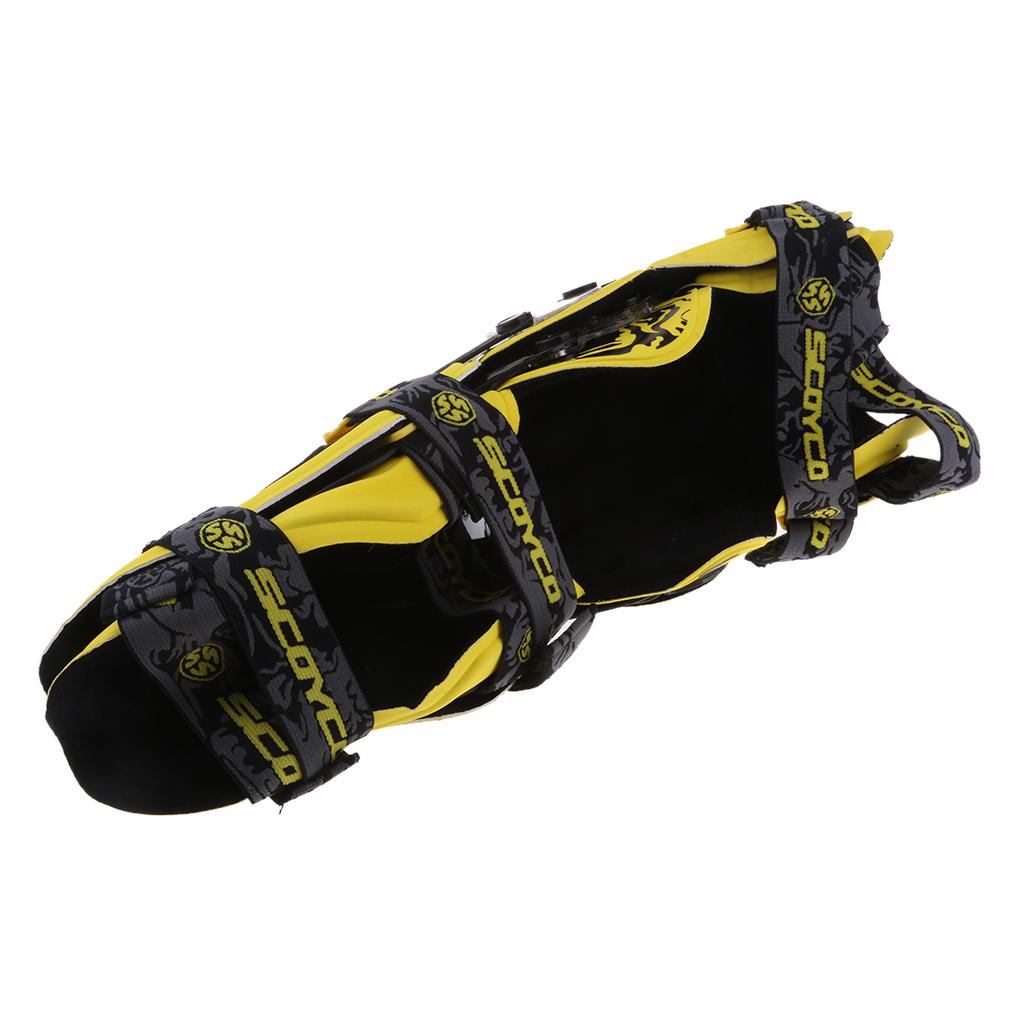 Windproof Knee Shin Armor Protective Guard for Motorcycle Motocross Yellow