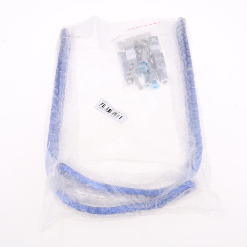 2pcs Brush Bar Aluminum Hand Guards Shield for Motorcycle Handlebar  Blue