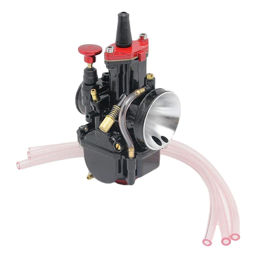 Universal 24mm 100-350cc ATV Carburetor With Nozzles for PWK Black