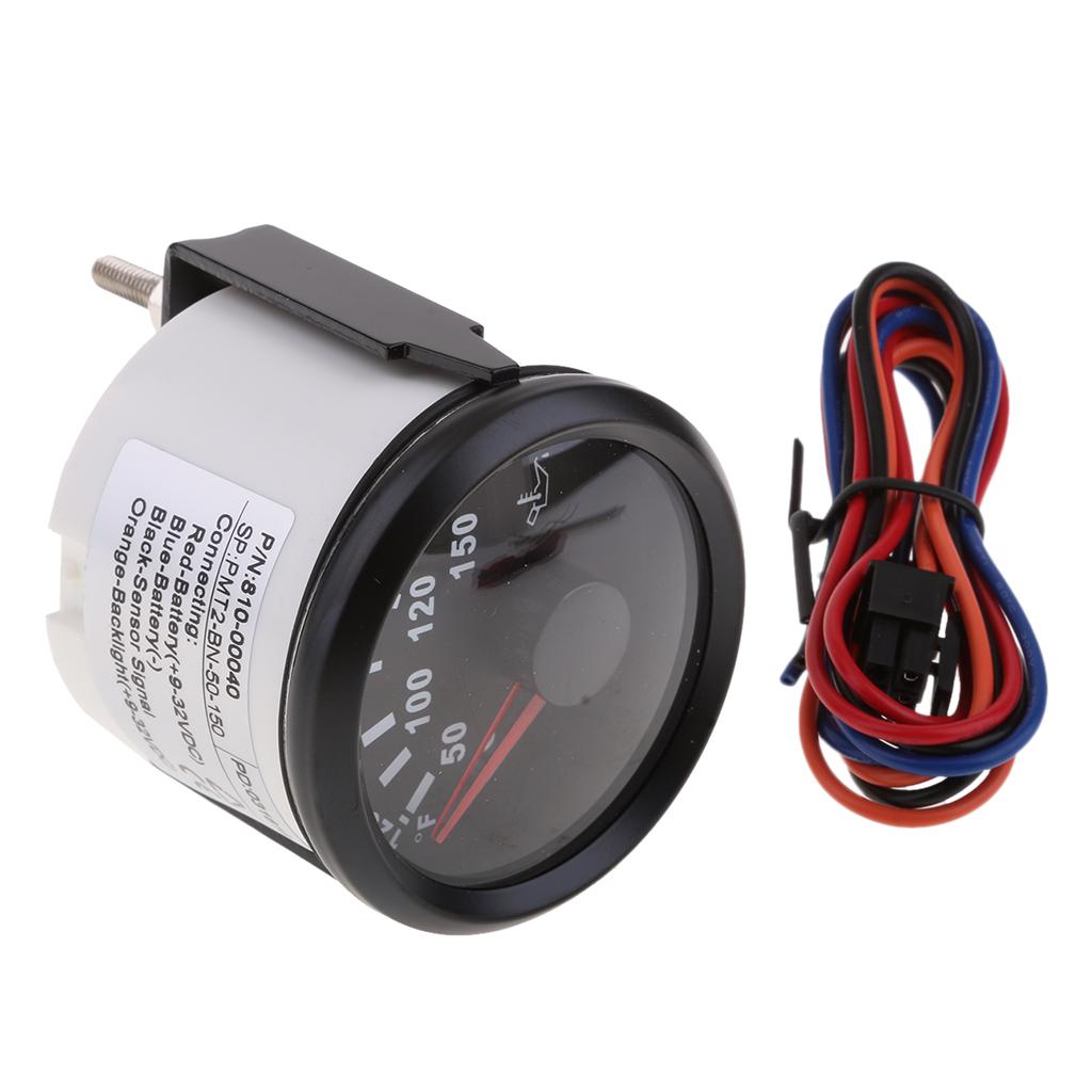 2" 52mm 50-150 Celsius Degree Auto Car Pointer Oil Temperature 800-00039