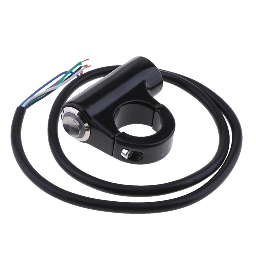 Motorcycle Handlebar Light Push Switch Waterproof ATV Headlight Fog Spot 12V