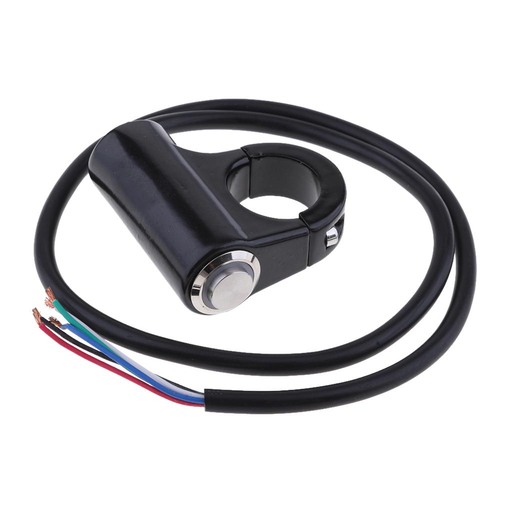 Motorcycle Handlebar Light Push Switch Waterproof ATV Headlight Fog Spot 12V