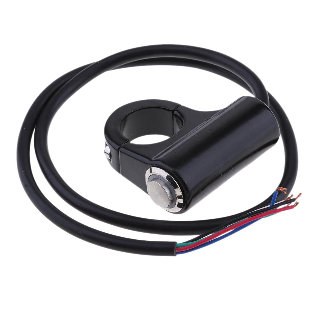 Motorcycle Handlebar Light Push Switch Waterproof ATV Headlight Fog Spot 12V
