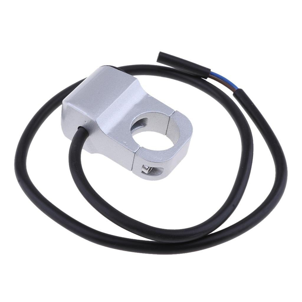 CNC Aluminum 12V 7/8 Motorcycle Handlebar Headlight On/Off Switch Silver"