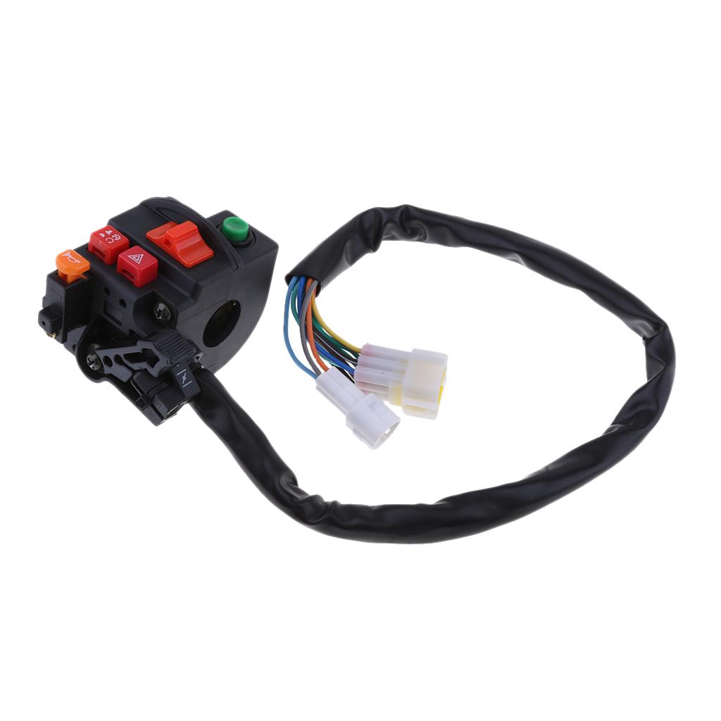 Motorcycle 7/8 Handlebar Horn Headlight Turn Signals Light Control Switch"