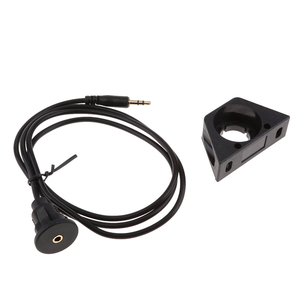 Male to Female 3.5mm AUX Extension Flush Panel Mount Cable for Boat 1 Meter