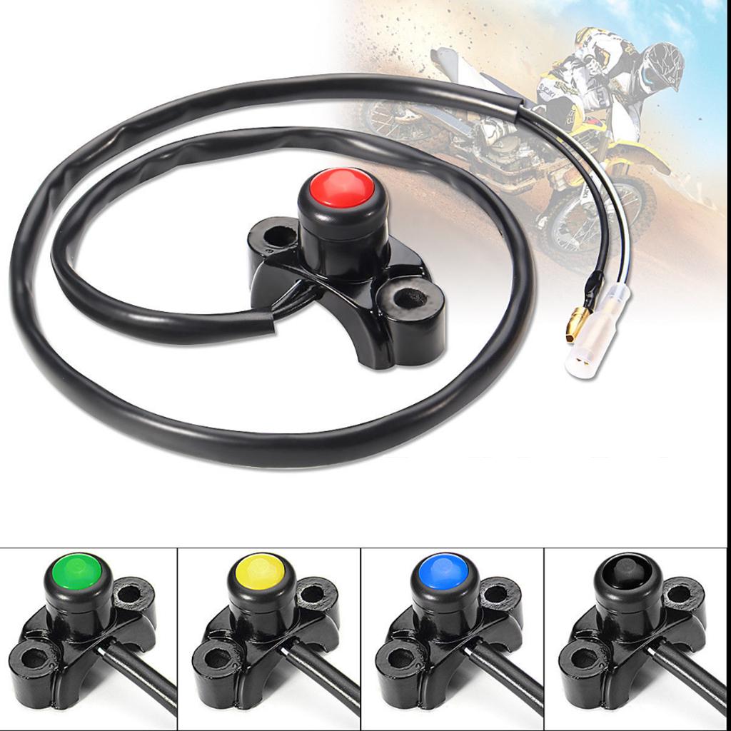 2Pcs Motorbike ATV 22mm Handlebar Engine Kill Stop Start Button Switch Black