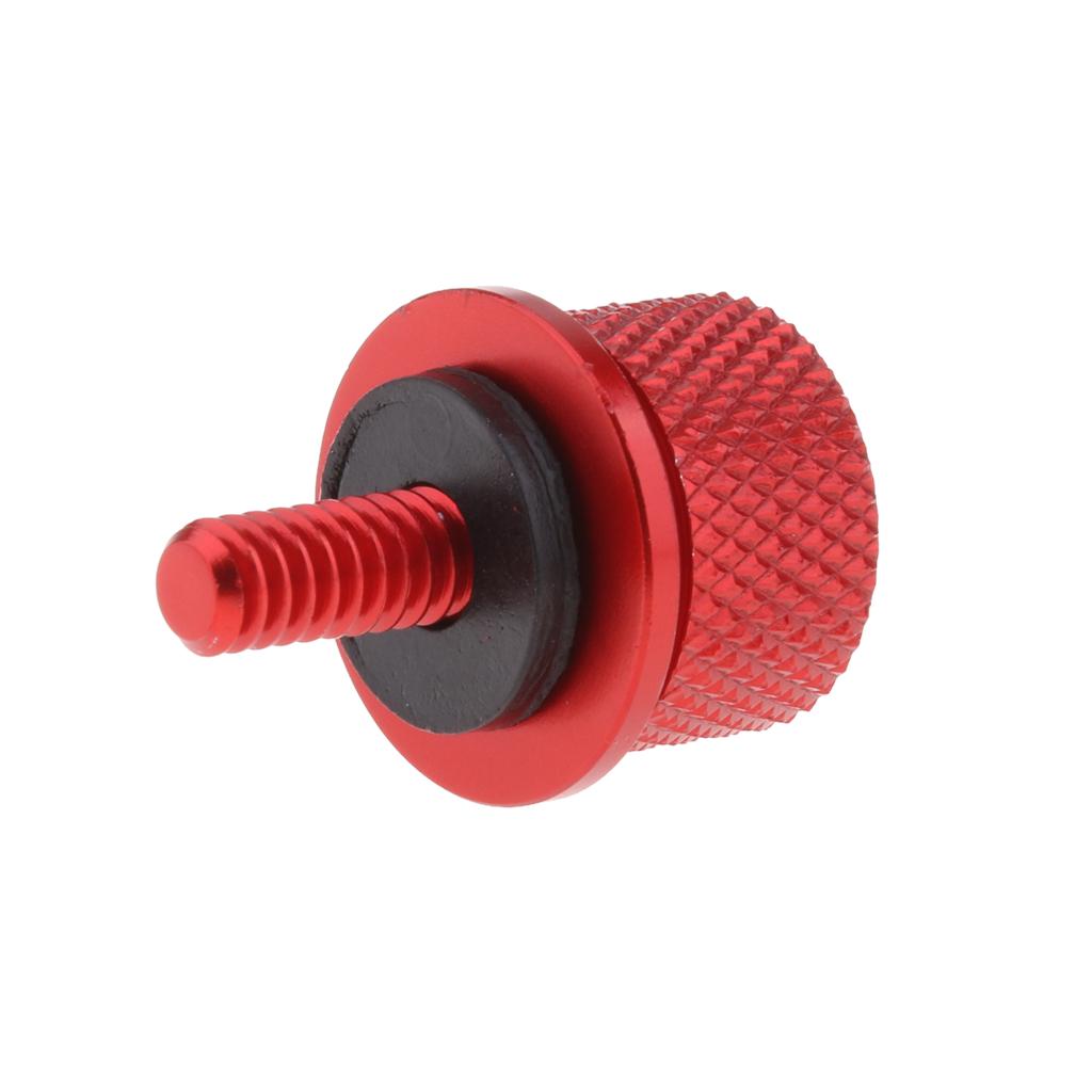 1/4" 6mm Motorcycle Seat Mount Bolt Screw Cap for Harley Sportster 883 Red