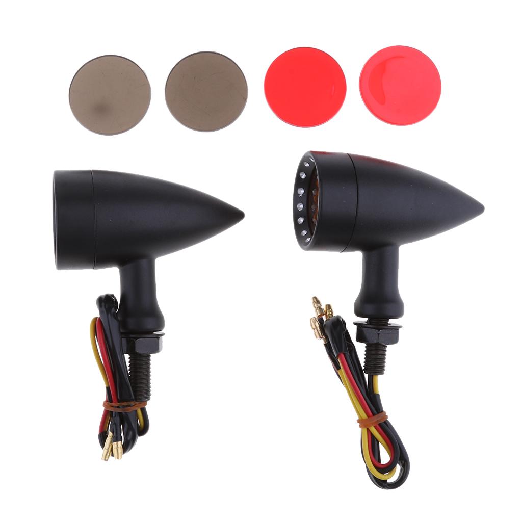 Motorcycle 20 LED Turn Signal Indicator Light for Bobber Chopper Cruiser