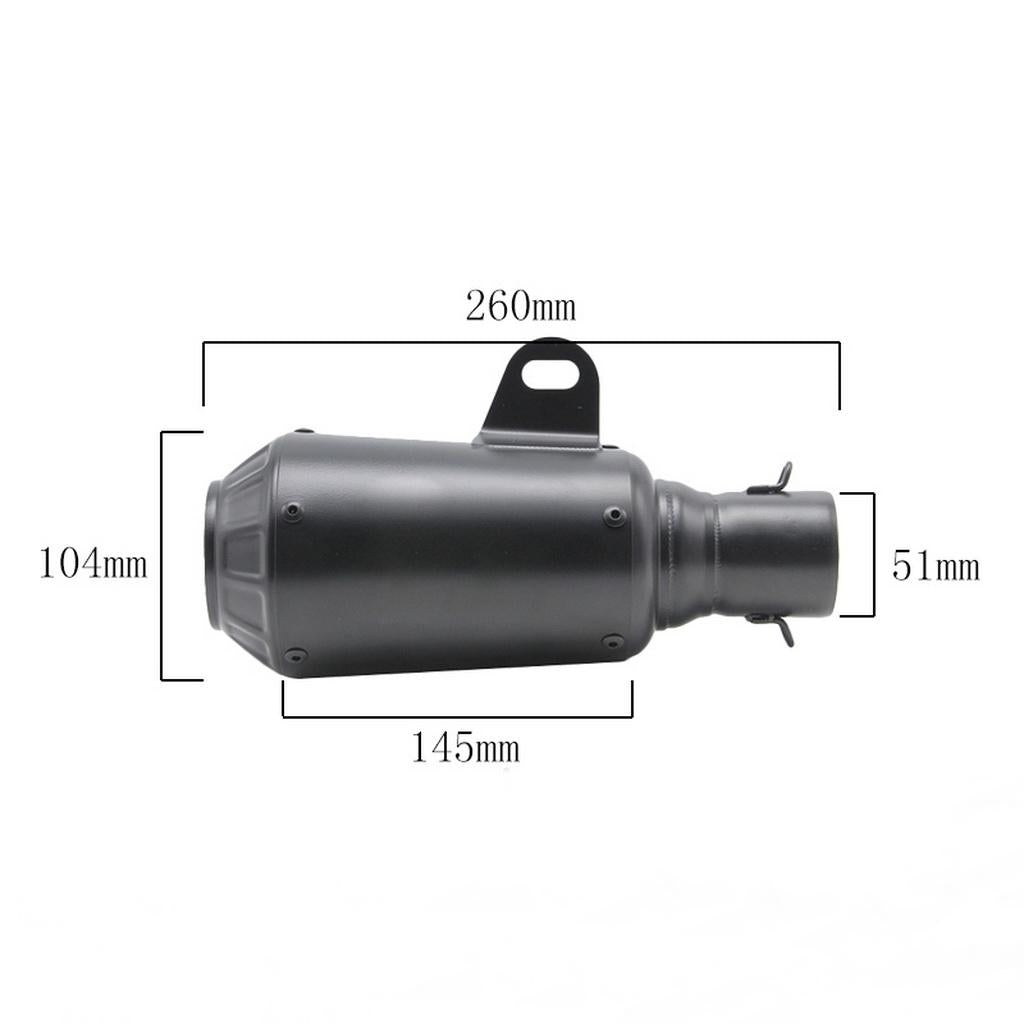Motorcycle Exhaust Pipe Muffler Inlet 51mm SC Muffler for125-600CC