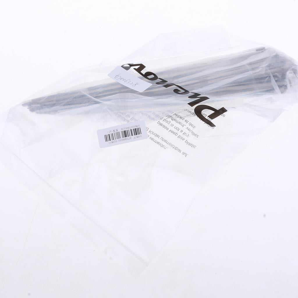 100Pcs 11.8 inch Stainless Steel Exhaust Wrap Coated Locking Cable Zip Ties