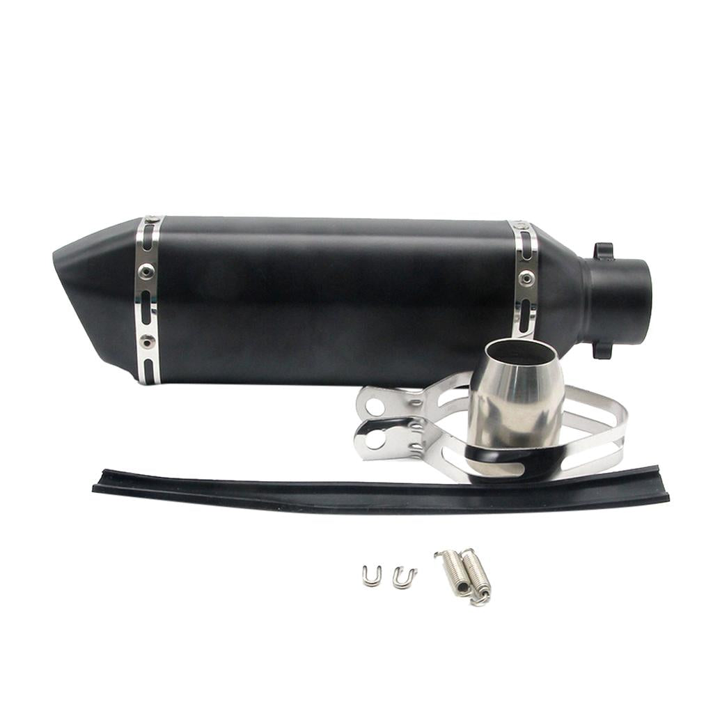 51mm Universal Anodized Aluminum Motorcycle Exhaust Muffler Side Matte Black
