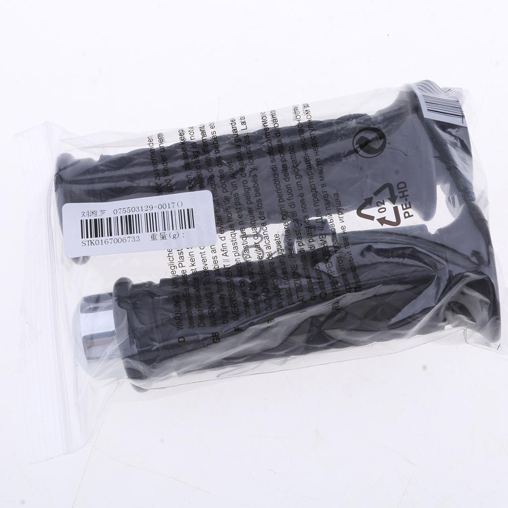 7/8'' 22mm Motorcycle Handlebar Diamond Throttle Grips for Bar End black