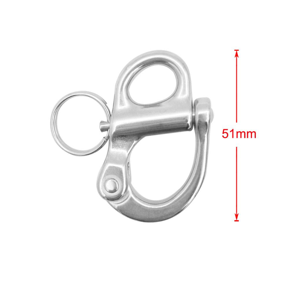 Stainless Steel Snap Swivel Shackle 51mm/2 Length -Sailboat Hardware "