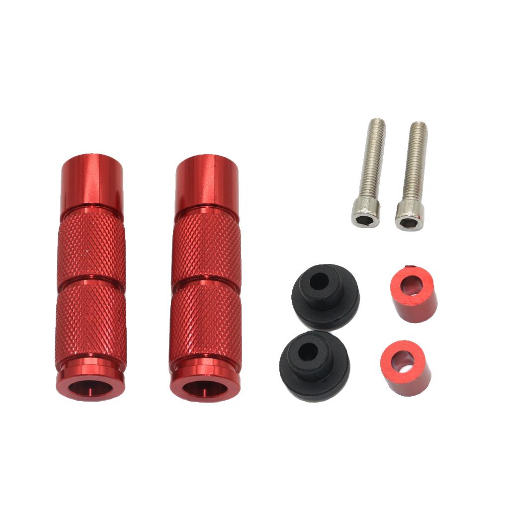 Universal CNC Motorcycle Scooter Dirt Bike ATV Footrests Foot Pegs Red