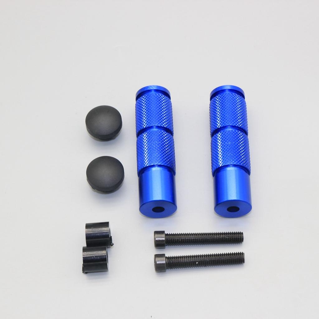 Universal CNC Motorcycle Scooter Dirt Bike ATV Footrests Foot Pegs Blue