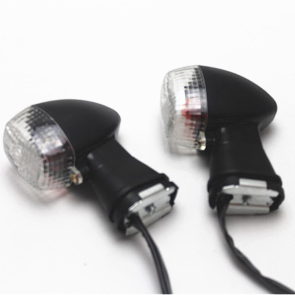 Pair Motorcycle Turn Signal Blinker Amber Light for Kawasaki 12R 7R Clear