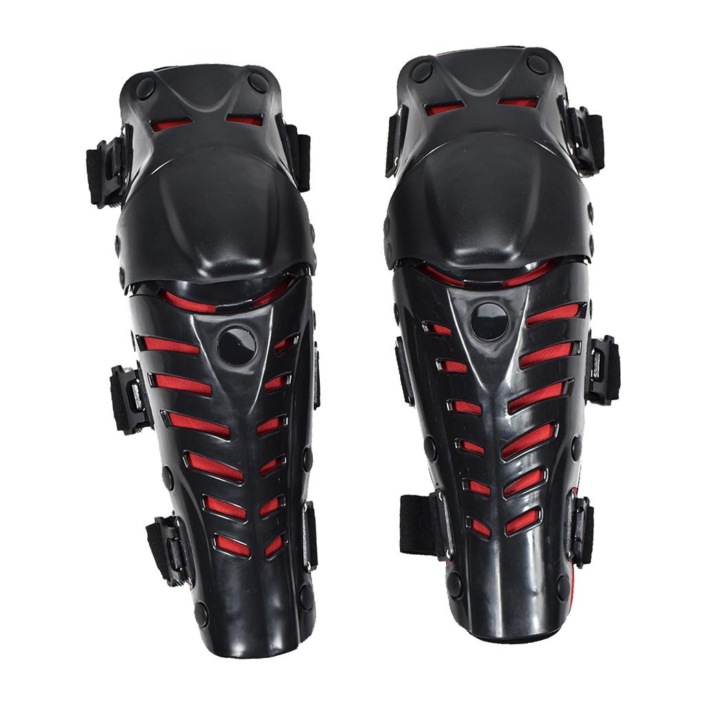 Red Knee Shin Protector Protective Guard for Motorcycle Motocross Cycling