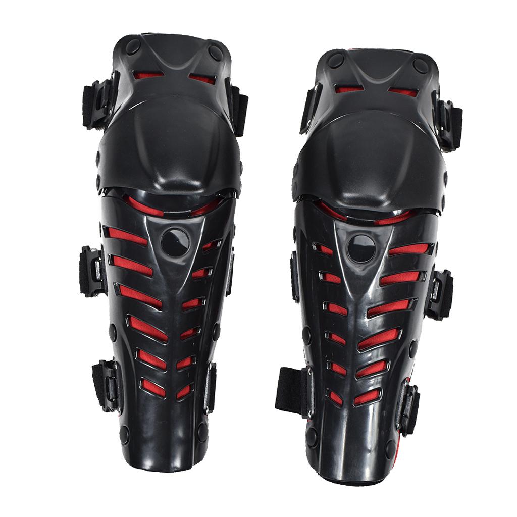 Red Knee Shin Protector Protective Guard for Motorcycle Motocross Cycling