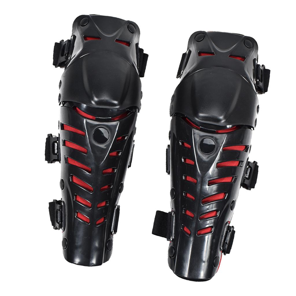 Red Knee Shin Protector Protective Guard for Motorcycle Motocross Cycling
