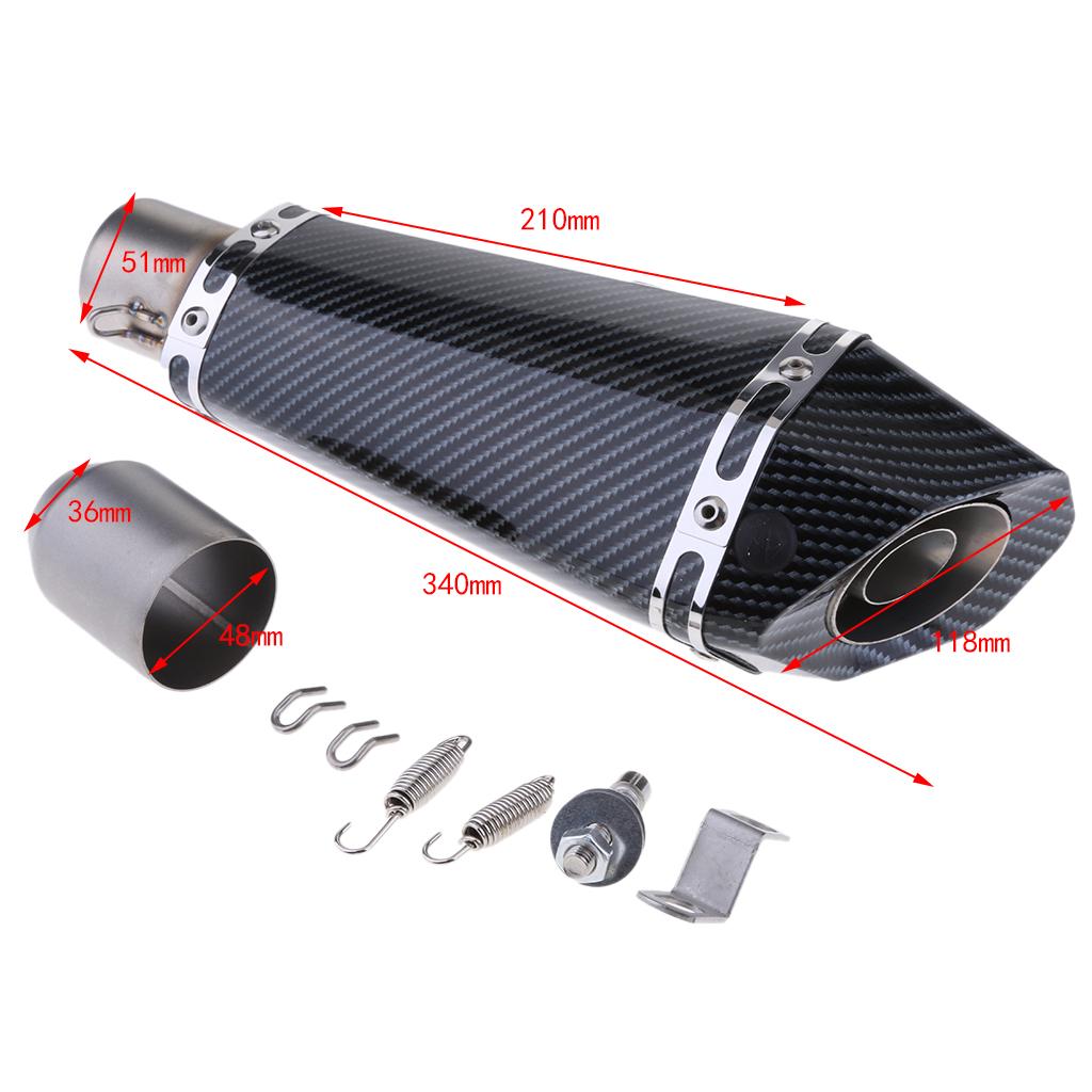 Fashion 36-51mm Motorbike Exhaust Muffler Pipe Removable Silencer for ATV