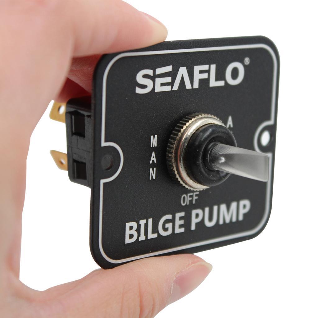 SEAFLO 2-Way Bilge Pump Switch Panel Automatic-Off-Manual 12V 24V