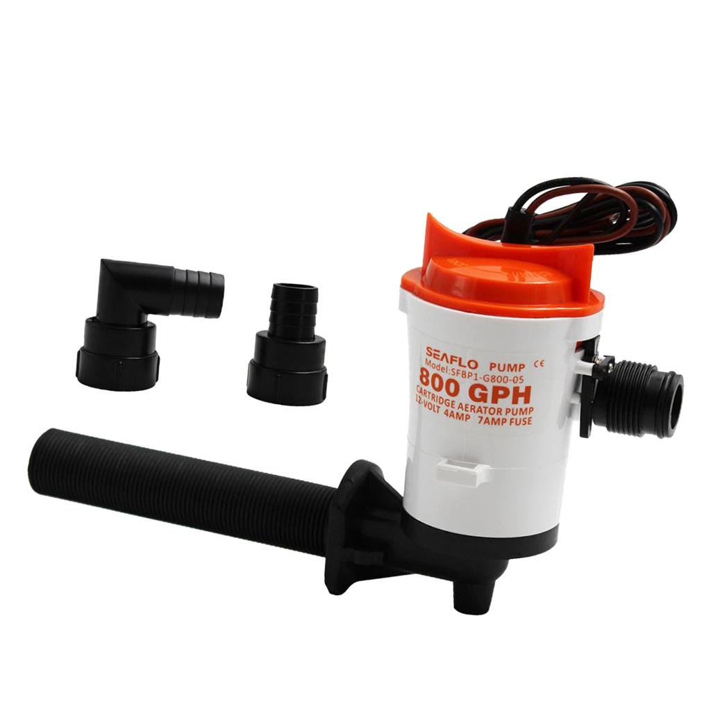 SEAFLO 05 Series 12V 800GPH Livewell Bilge Pump Submersible Aerator
