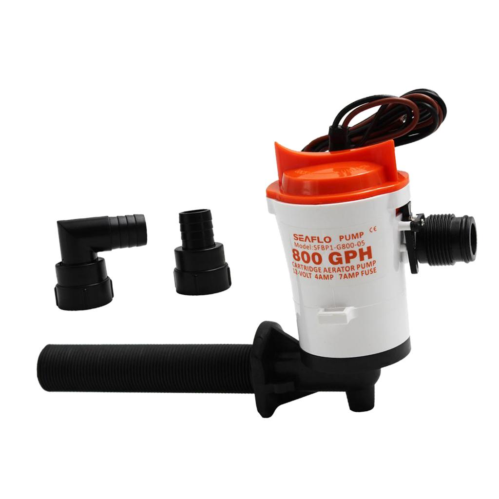 SEAFLO 05 Series 12V 800GPH Livewell Bilge Pump Submersible Aerator
