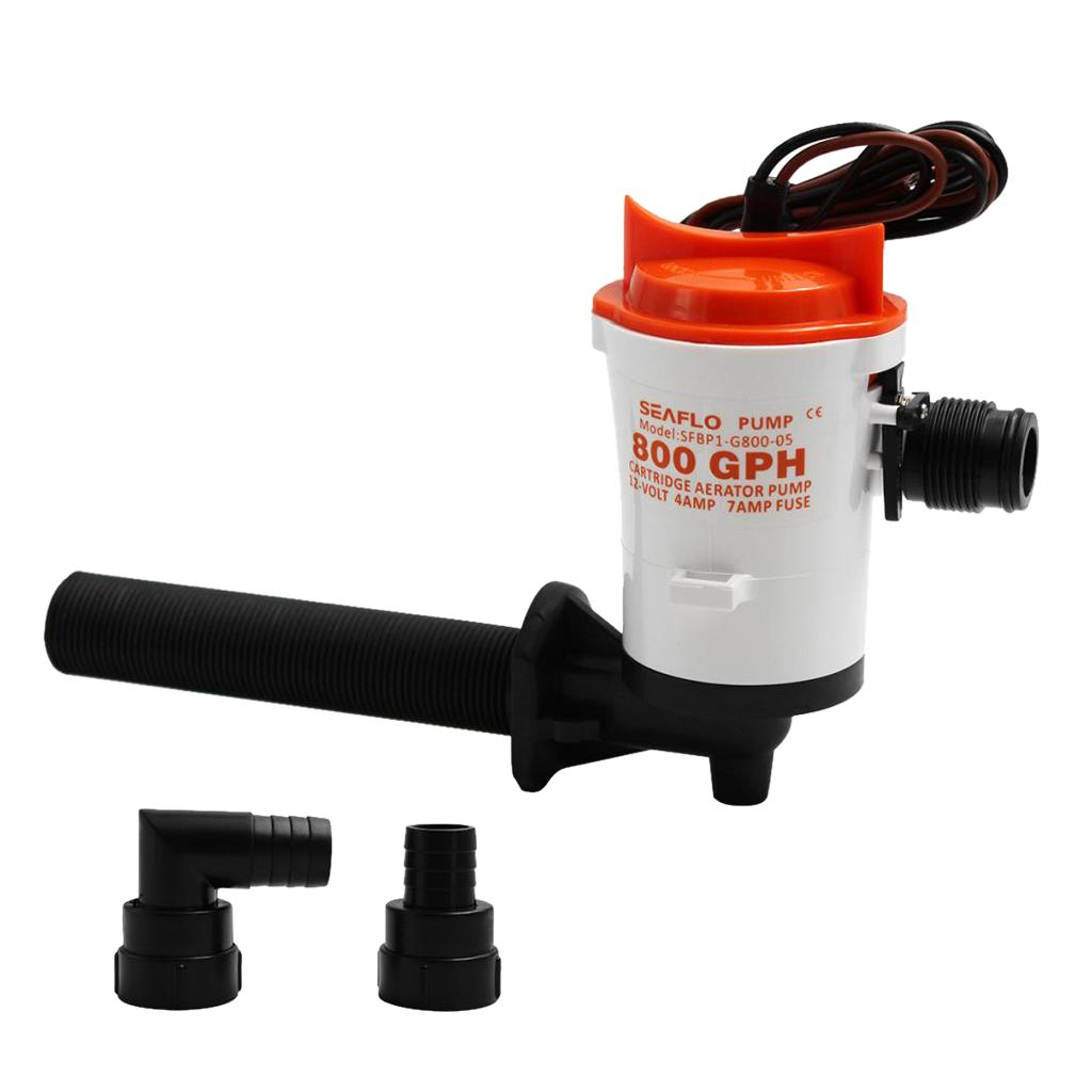 SEAFLO 05 Series 12V 800GPH Livewell Bilge Pump Submersible Aerator