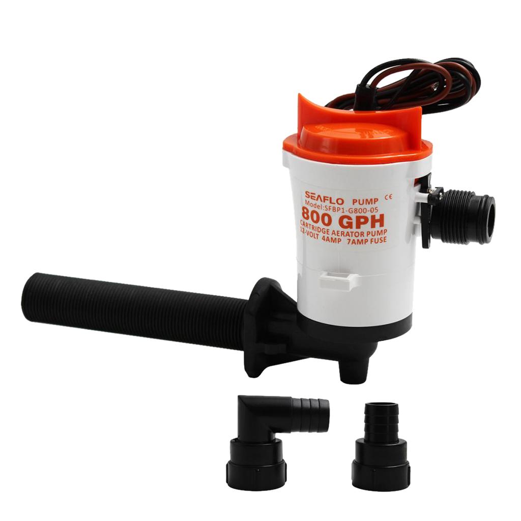 SEAFLO 05 Series 12V 800GPH Livewell Bilge Pump Submersible Aerator