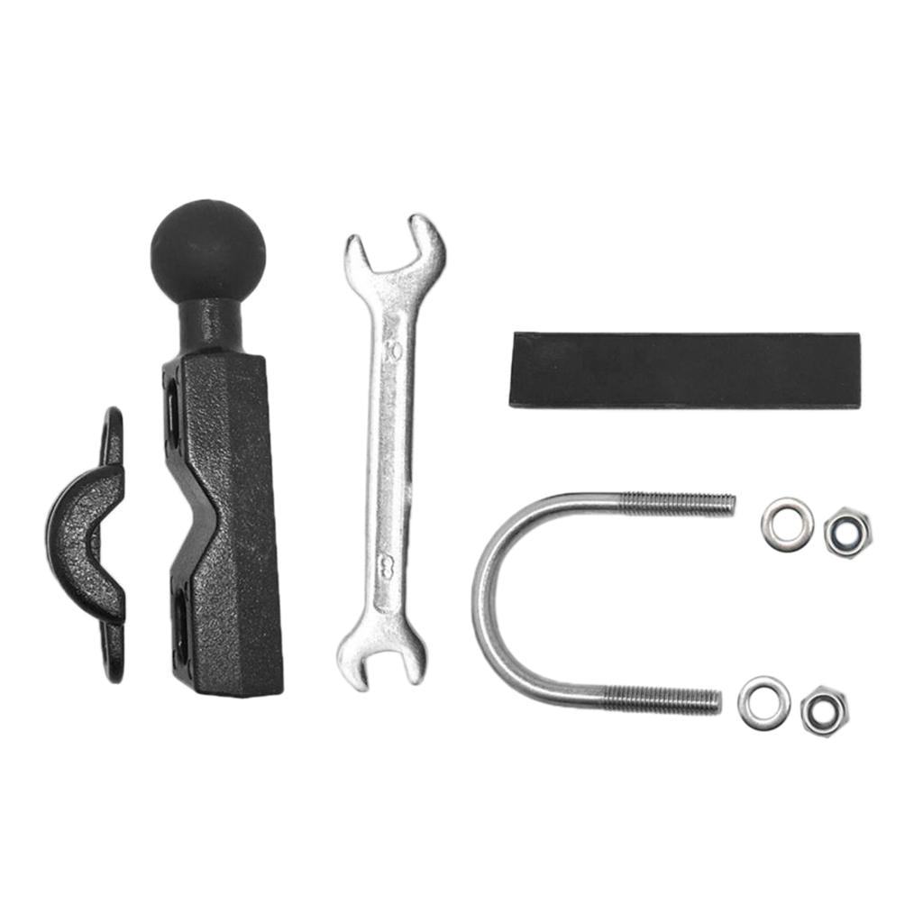 11mm to 27mm U-Bolt Base Motorcycle Bike Handlebar Mount 1'' Ball