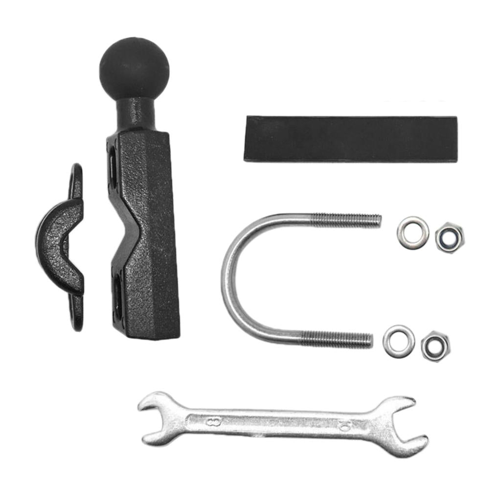 11mm to 27mm U-Bolt Base Motorcycle Bike Handlebar Mount 1'' Ball