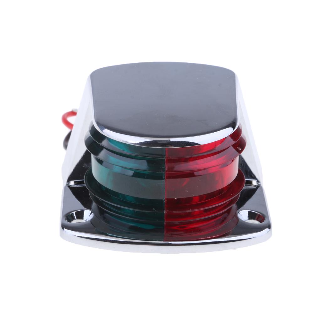 Boat Marine Light Bow Navigation Light Bi-Color Red Green Lens Signal Light