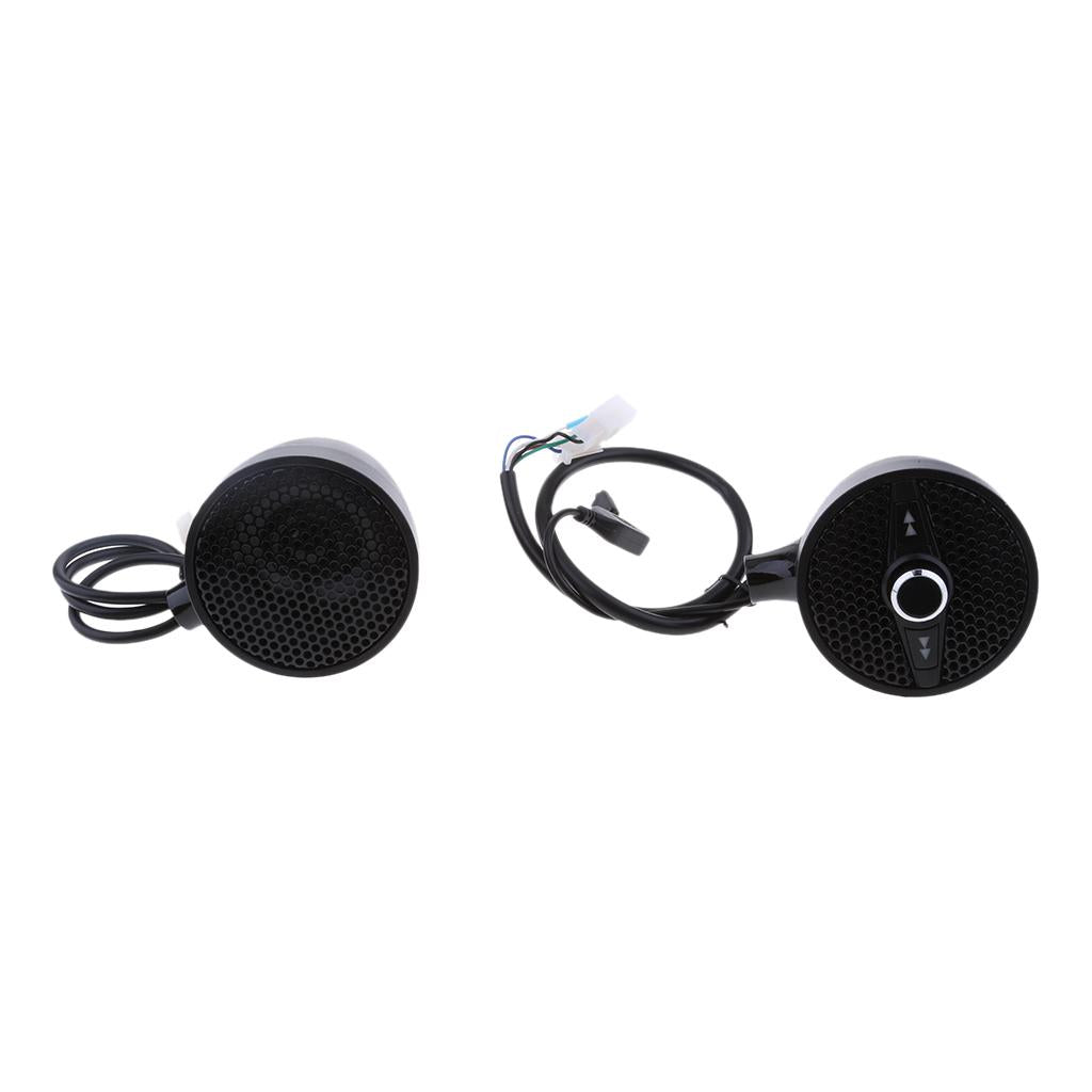 Waterproof Motorbike Audio System USB MP3 FM Stereo Speaker Universal Black