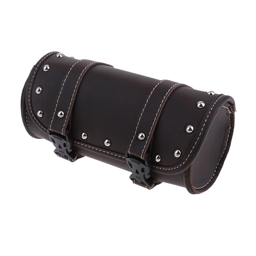 Motorcycle Universal Windshield Tool Kit Riding Bag Storage Bag Dark Brown