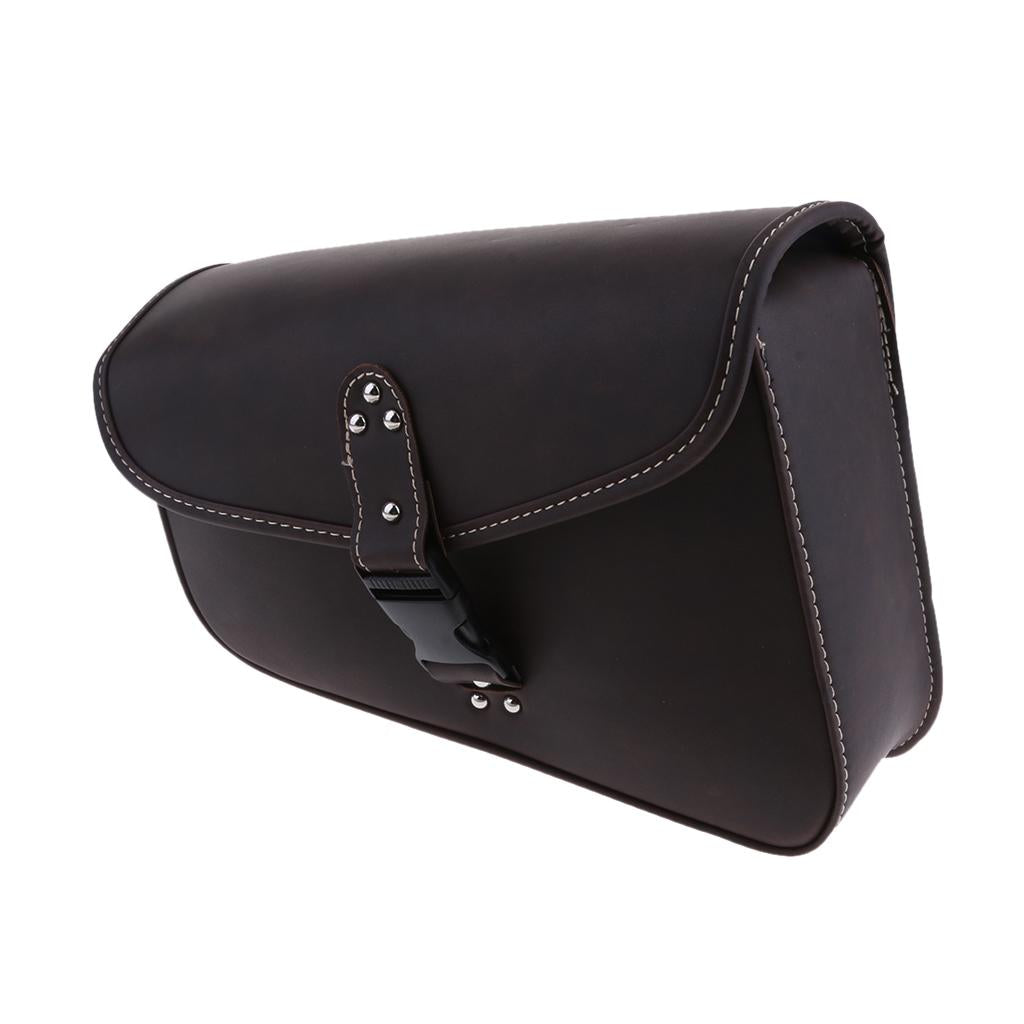 Leather Solo Saddle Luggage Bag for   Sportster XL883 XL1200 Left 4