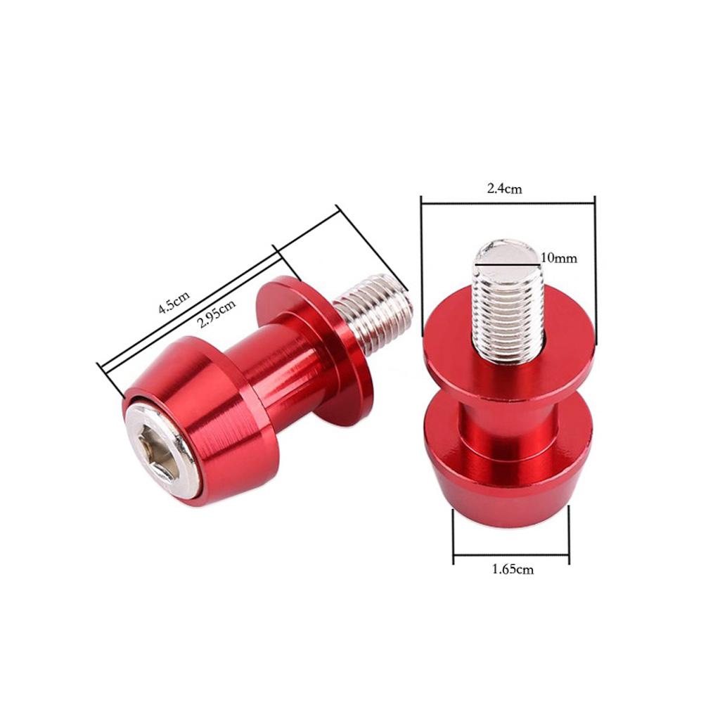 2pcs 6mm Universal Motorcycle CNC Swing Arm Slider Spools for Honda black