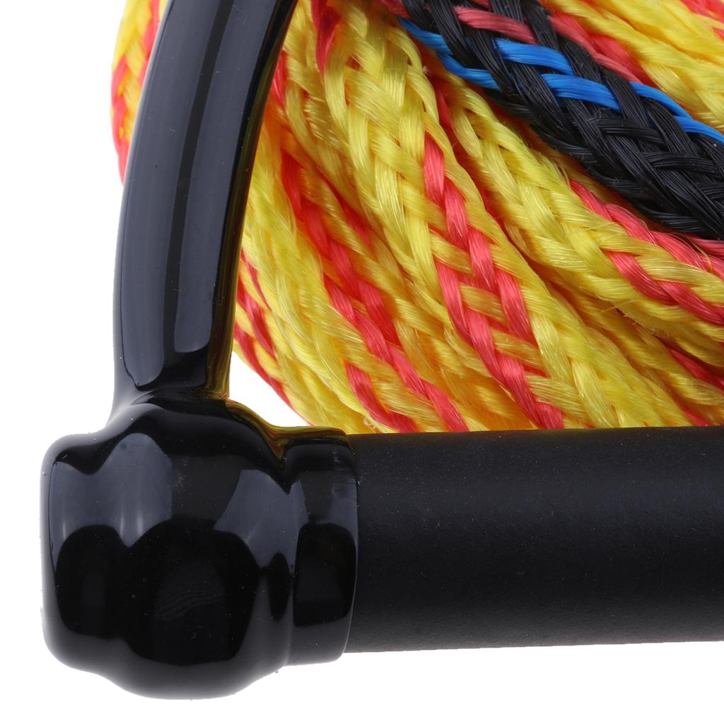 Tow Rope 75ft w/ EVA Floating Handle Water Sports Skiing Wakeboarding Random