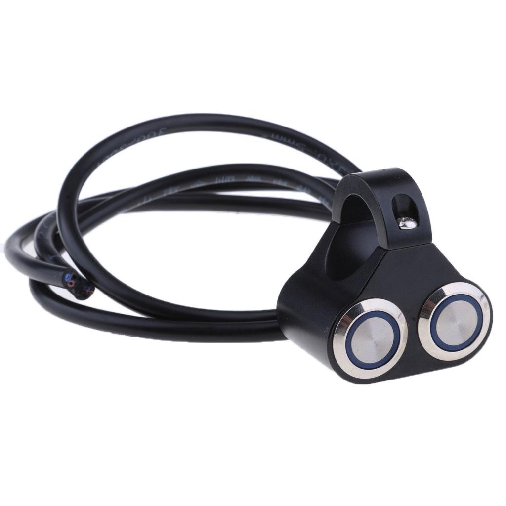 22mm Motorcycle 2 Button Headlight Foglight Handlebar Switch for Indicator