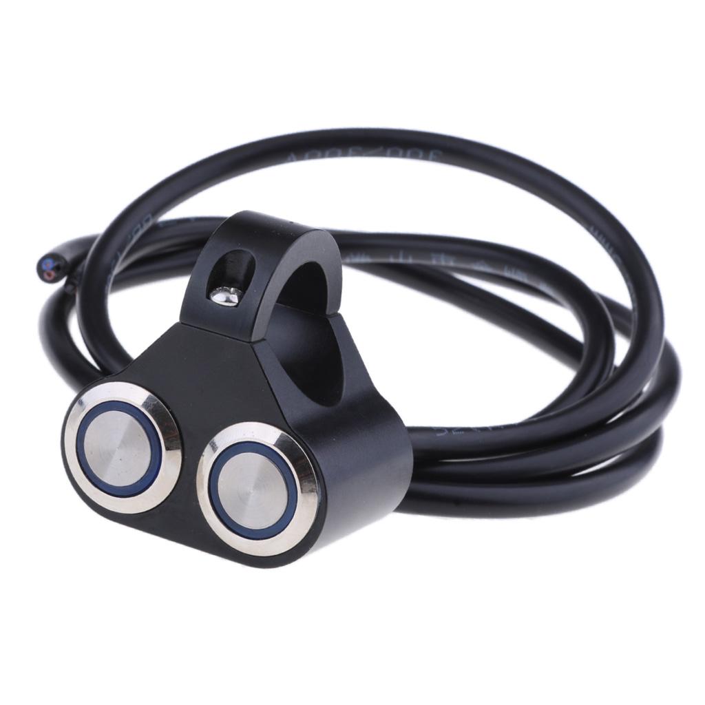 22mm Motorcycle 2 Button Headlight Foglight Handlebar Switch for Indicator