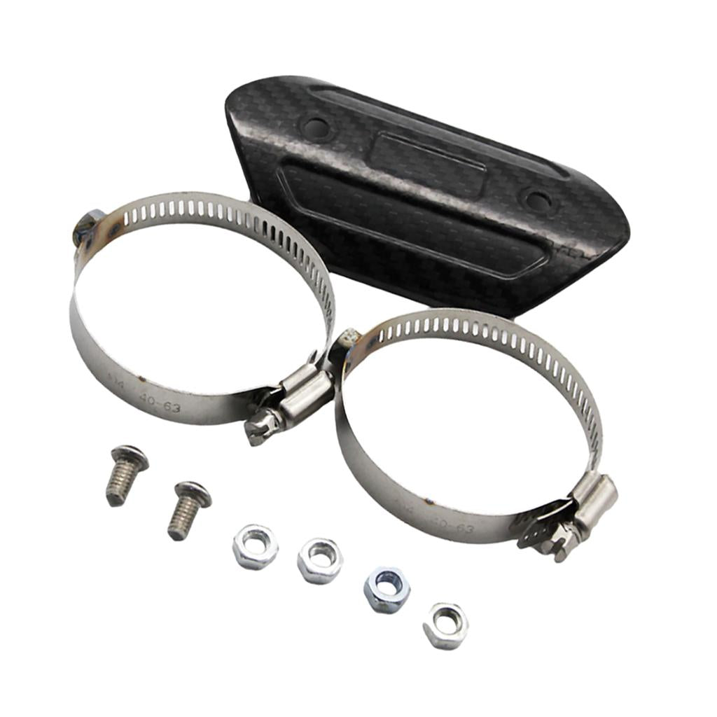 Black Motorcycle Exhaust Muffler Middle Pipe Protector Heat Shield Cover