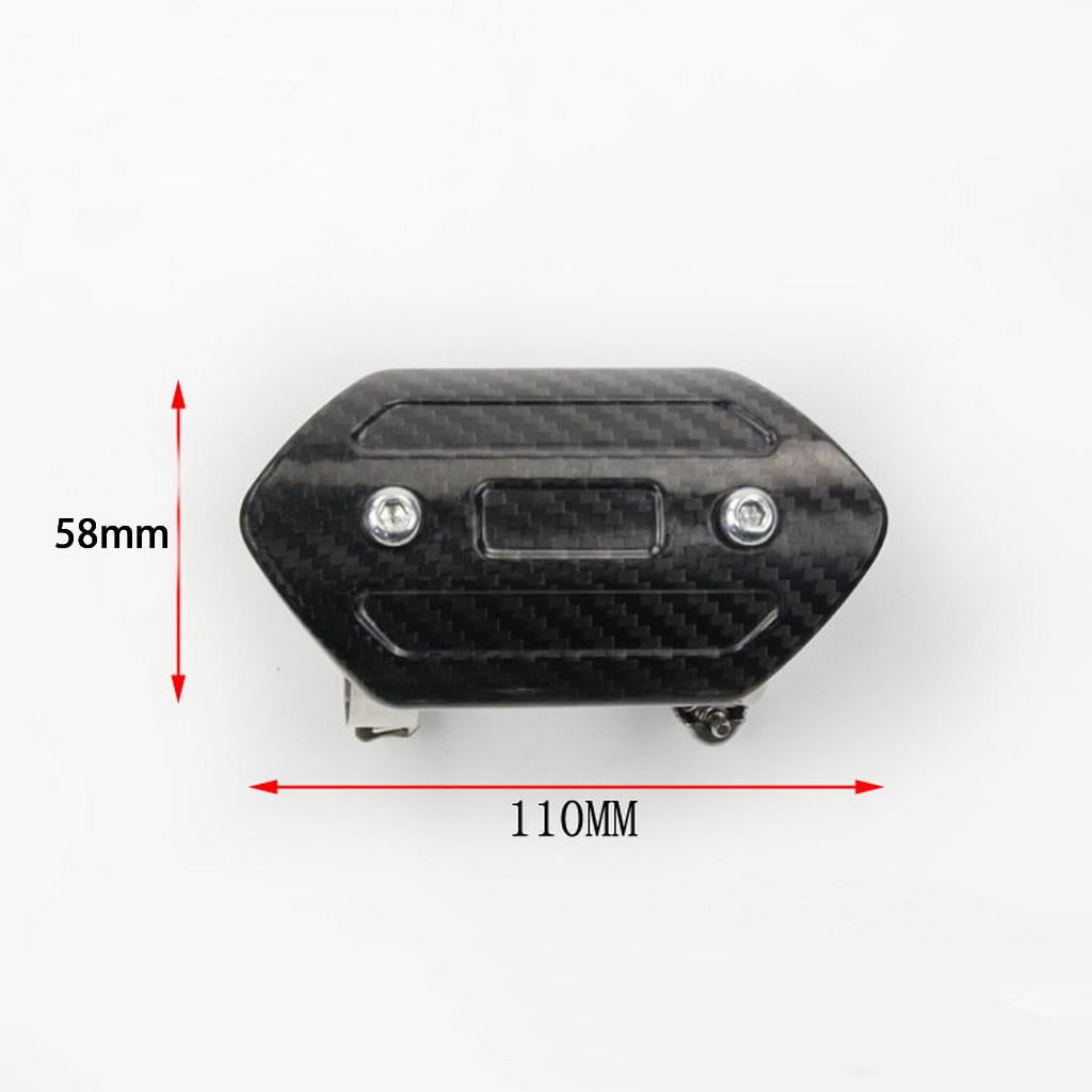 Black Motorcycle Exhaust Muffler Middle Pipe Protector Heat Shield Cover