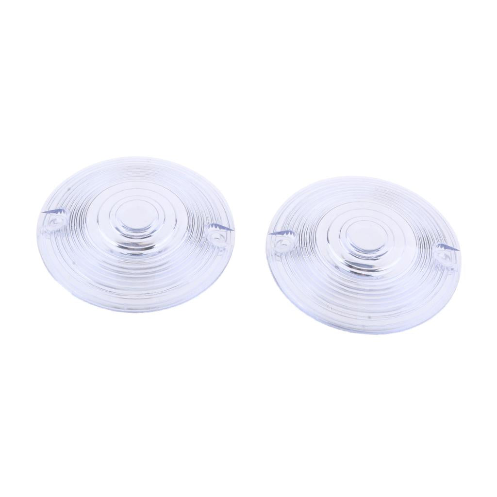 2Pcs Turn Signal Light Lens Cover for Harley Road King Electra Glide Clear