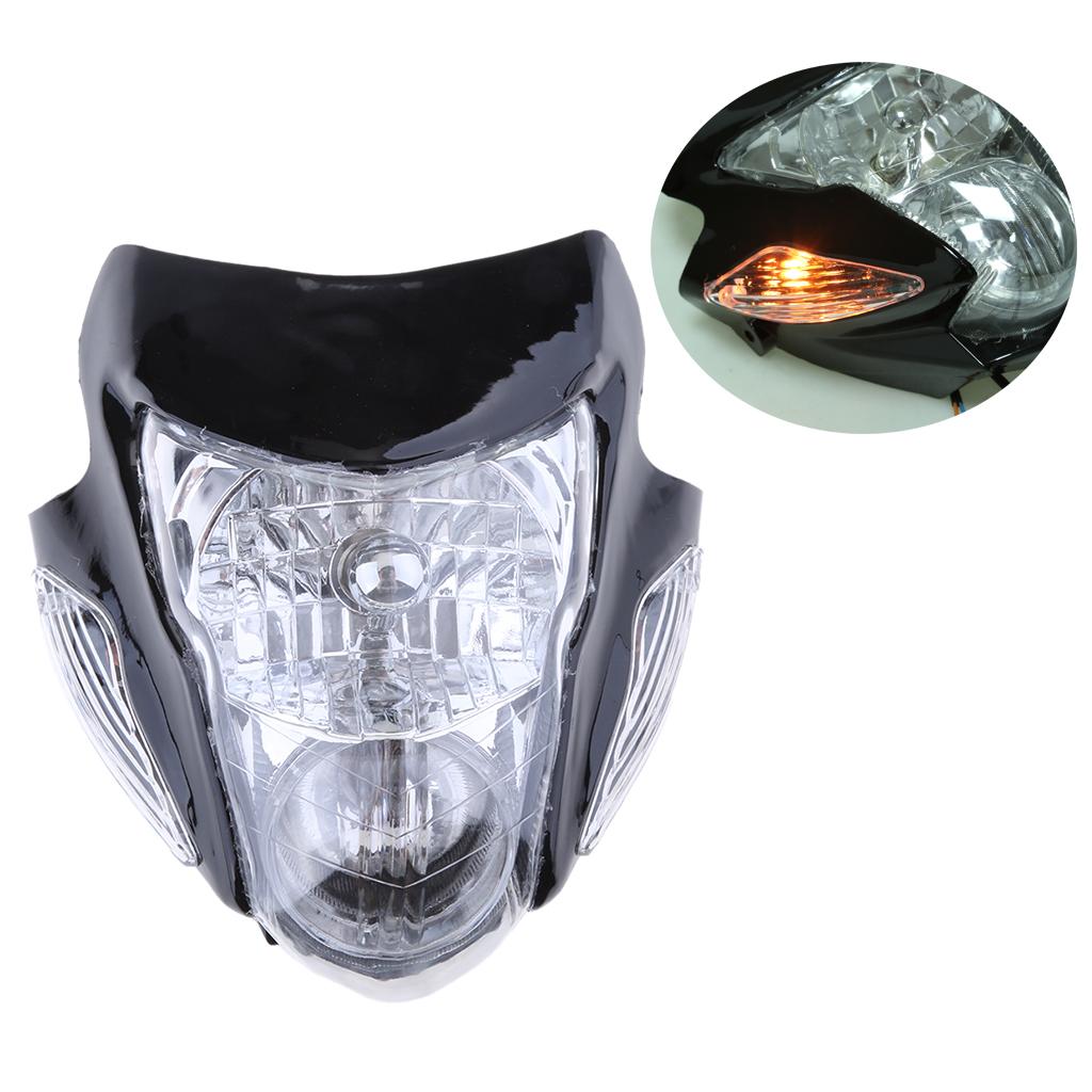 12V 25W Universal Motorcycle Front Headlight  Amber Light for Honda Yamaha