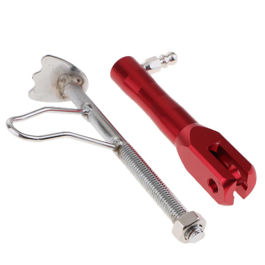 Motorcycle Universal Side Kickstand Parking Racks Scooter Support Foot Red