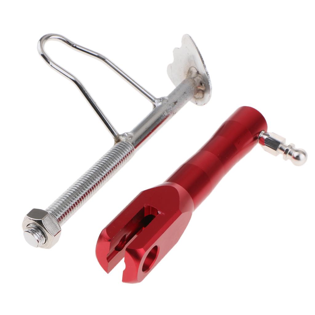 Motorcycle Universal Side Kickstand Parking Racks Scooter Support Foot Red