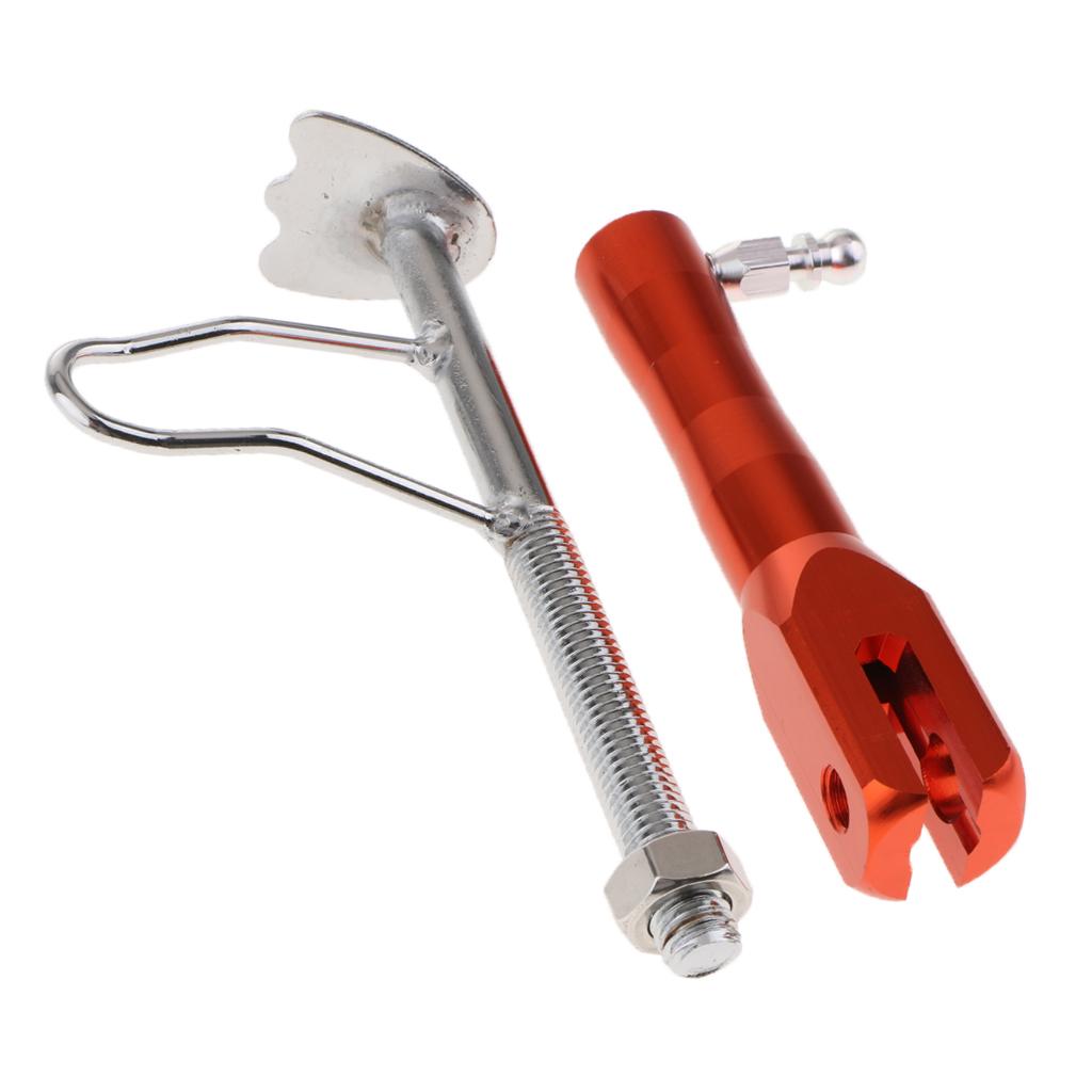 Motorcycle Universal Side Kickstand Parking Racks Scooter Support Foot Orange